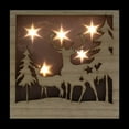 thumbnail image 3 of Northlight LED Lighted Buck and Doe Silhouette Wood Christmas Wall Plaque, 3 of 4