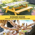 thumbnail image 6 of Easter Table Cloths for 5 Foot Rectangle Tables, Spring Sheep Bunny Duck Plants Wooden Grain Patio Waterproof Elastic Fitted Tablecloths, Washable Rectangular Table Cover for Camping, 6 of 8