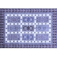 thumbnail image 1 of Ahgly Company Machine Washable Indoor Rectangle Abstract Blue Modern Area Rugs, 2' x 5', 1 of 4