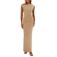 thumbnail image 1 of Vestido largo PRETTYGARDEN para mujer, verano 2025, con un solo hombro, 1 of 9