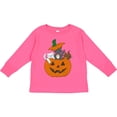 thumbnail image 3 of Inktastic Halloween Kitties in Pumpkin Boys or Girls Long Sleeve Toddler T-Shirt, 3 of 5