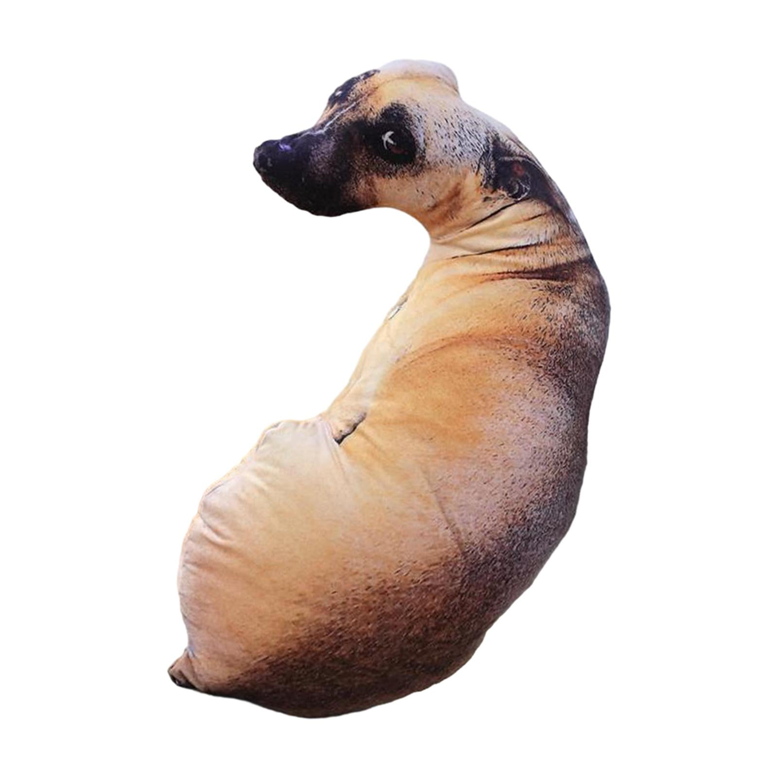 HILABEE 3D Dog Plush Pillow Dog Plush Doll Sleeping Pillow Cute Funny Hugging Doll Dog
