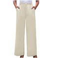 thumbnail image 7 of Lenpel Women's Wide Leg Dress Pants Baggy High Waisted Dressy Outfits Classic Loose Business Casual Work Trousers, 7 of 7
