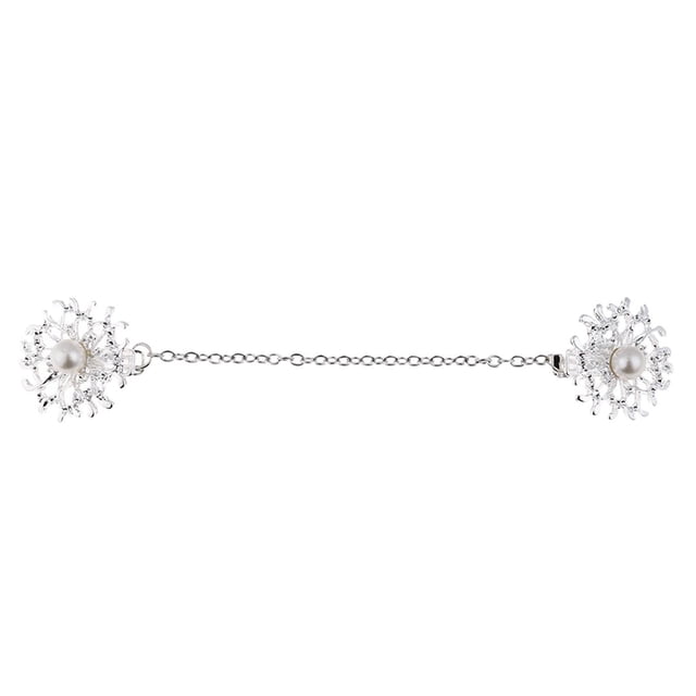 Clips de cuello para mujer Zulema Clips de Mantón Cadena Suéter Broche Perl Colr