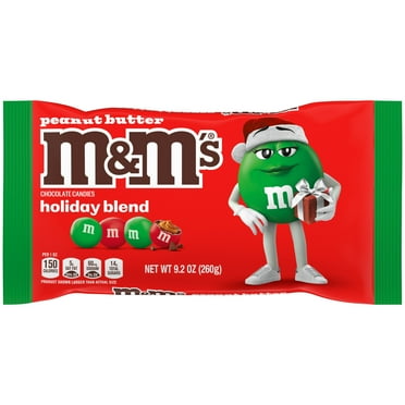 M&M's Peanut Butter Milk Chocolate Red and Green Christmas Candy - 9.2 oz Bag