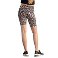 thumbnail image 3 of Women's Peach Skin Biker Shorts, Extra Skin Leopard Print, S, 3 of 5