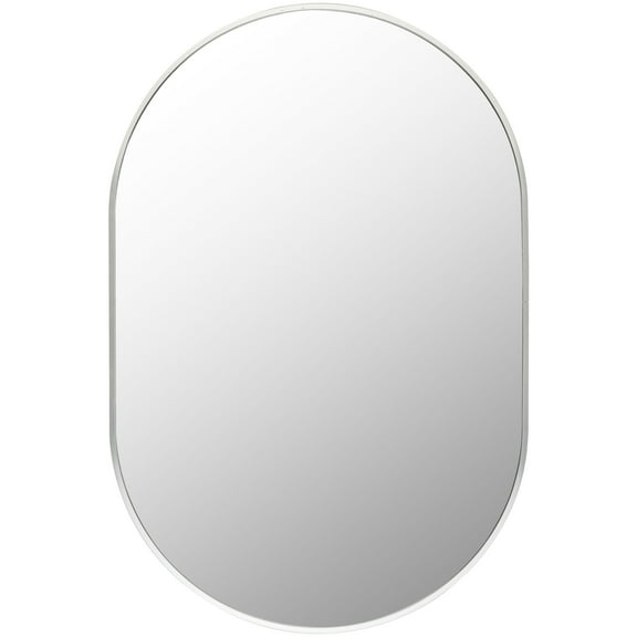 Livabliss Aranya Modern Accent Mirror,30"H x 20"W x 1"D,Metallic - Silver