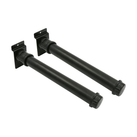 Boutique Pipe 10 Inch Straight Faceout Slatwall Accessories - Sturdy Sleek Stylish Slat Wall Accessory Hanger Hook for Retail Clothing and Accessories - Premium Slat Wall Accessories - Set of 2
