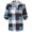 Sky Blue, variant on 2026 ! asdoklhq Juniors Plus Tops & T-Shirts,Women Casual Cotton Long Sleeve Plaid Shirt Women's Slim Jacket Shirt Top