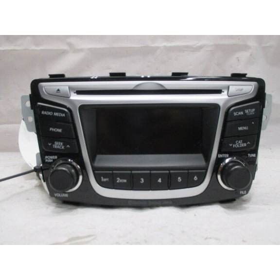 Pre-Owned 2014 Hyundai Accent AM FM CD MP3 Radio Receiver w/Display OEM - Verify Specific Vehicle Fitment In Description - (Good)