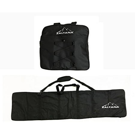 Snowboard Hauler Bag Zaltana SKB22 Padded Snowboard Carier Bag Rack Holds & Padded Snowboard Ski Boots Bag Backpack Combo, Black ()