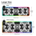 thumbnail image 3 of Pretty Floral Black and White Wireless Charging RGB Gaming Mouse Pad Large Keyboard Mat Rubber Base 13 Light Modes, 3 of 6