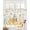 beige, variant on White Daisy Sheer Curtains 39 Inch Length 2 Panels Set for Living Room/Bedroom, Spring Floral Elegant Pastoral Bees Watercolor Kitchen Curtains Grommet Curtains Window Treatments 27.5"x39"x2