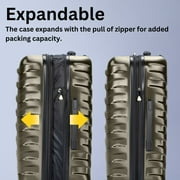 Skyway Luggage Camano Hardshell 20 Expandable Carry on Hardside Luggage with Spinner Wheels, Bronze