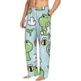 thumbnail image 3 of Kdxio Cute Floral Frog Print Men's Sleep Pajama Pant Lounge Pants with Pockets, 3 of 8