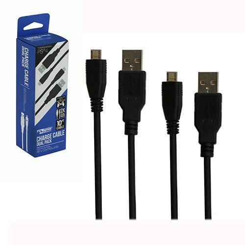 KMD Dual Pack Charge Cable for Sony PS4 Controllers