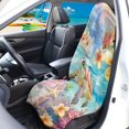 thumbnail image 3 of XYZCANDO Turtle Floral Design Car Seat Towel Cover Soft Terry Cloth Car Seat Covers, Sweatproof, Suitable for Van Front Seats, Fit for Cars SUVs SUV Truck, 3 of 9