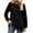 Black, variant on YANHAIGONG Long Sleeve Shirts for Women Workout Women's Round Neck Long Sleeved Hollowed Out Patchwork Loose T-shirt Top Fall Clothes for Women