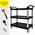 thumbnail image 6 of Aukfa Heavy-Duty 3-Tier Utility Service Cart Tool Cart with Wheels, 40.1" x 38.1", 6 of 10
