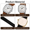 thumbnail image 5 of SKMEI Men Watch Fashion Minimalist Quartz Waterproof Wrist Watches for Mens Big Face Business Casual Watch，Leather Watch Strap, 5 of 8