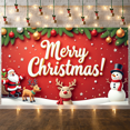 thumbnail image 4 of Colorful Design Christmas Banner Polyester Material Festive Decoration Holiday Cats Banner for Winter Party Indoor Decoration Kids Event, 4 of 9