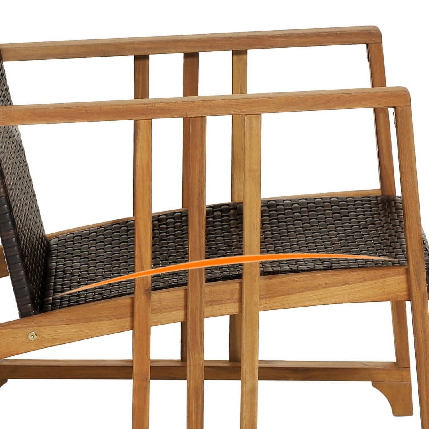 Aimee Lii 4 Pieces Patio Wicker Furniture Set, Patio Table and Chairs Set, Outdoor Patio Set, Off White