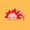 Orange, variant on Manfei Axolotl Pattern 7-Piece Twin Bedding,Kawaii Amphibian Bedding Comforter Set,Pink Reversible