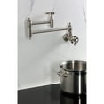 thumbnail image 4 of Kingston Brass KS3108RX Belknap Wall Mount Pot Filler Faucet, Brushed Nickel, 4 of 7