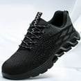 thumbnail image 4 of Lusa Steel Toe Work Athletic Shoes for Men Women Lightweight Industrial & Construction Resistant Puncture Proof Safety Sneakers Fashion Low Top Lace up Footwear Black 47, 4 of 7