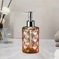 thumbnail image 6 of Glass Soap Dispenser Pump Bottle 350ml Refillable Bathroom Kitchen Hand Wash Liquid Container with Rhombus Texture Design, 6 of 6