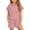 Pink, variant on Girls 2 Piece Outfits Set Solid Color Round Neck Short Sleeve Top and Drawstring Shorts Set Summer Casual Loungewear Comfortable Clothing Sets with Pockets