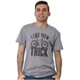thumbnail image 4 of I Like Them Thick Fat Tires Cyclist Plus Size Crewneck Graphic Tee Shirt Brisco Brands 5X, 4 of 5