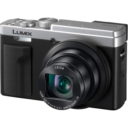 Panasonic LUMIX ZS80D 4K Digital Camera, 20.3MP 1/2.3-inch Sensor, 30X Leica DC Vario-Elmar Lens, F3.3-6.4 Aperture, Wi-Fi, Hybrid O.I.S. Stabilization, 3-Inch LCD, DC-ZS80DS (Silver) - (Open Box)