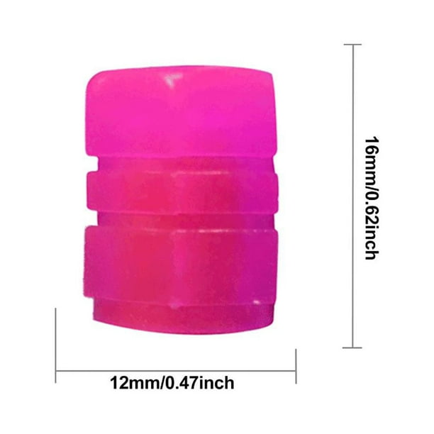4 tapas de llantas luminosas para motocicletas (rosa)