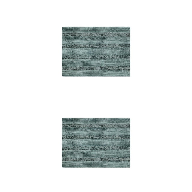 Alfombra de baño elegante y duradera Bearachild multifuncional absorbente antideslizante agua verde 43*61 2piezas