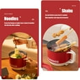 thumbnail image 5 of Electric Hot Pot, 1.5L Mini Instant Non-stick Pot Ramen Cooker with Steamer, Electric Cooking Pot with Over-Heating Protection, Multi-Functional Lazy Pot for Pasta Egg Rice Oatmeal, Soup, Red, 5 of 10