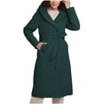 thumbnail image 2 of Chaquetas y abrigos casuales con capucha de manga larga Chaqueta acolchada larga para mujer Chaqueta de cintura cálida con capucha de manga larga Chaqueta acolchada informal holgada Abrigo para mujer, 2 of 8