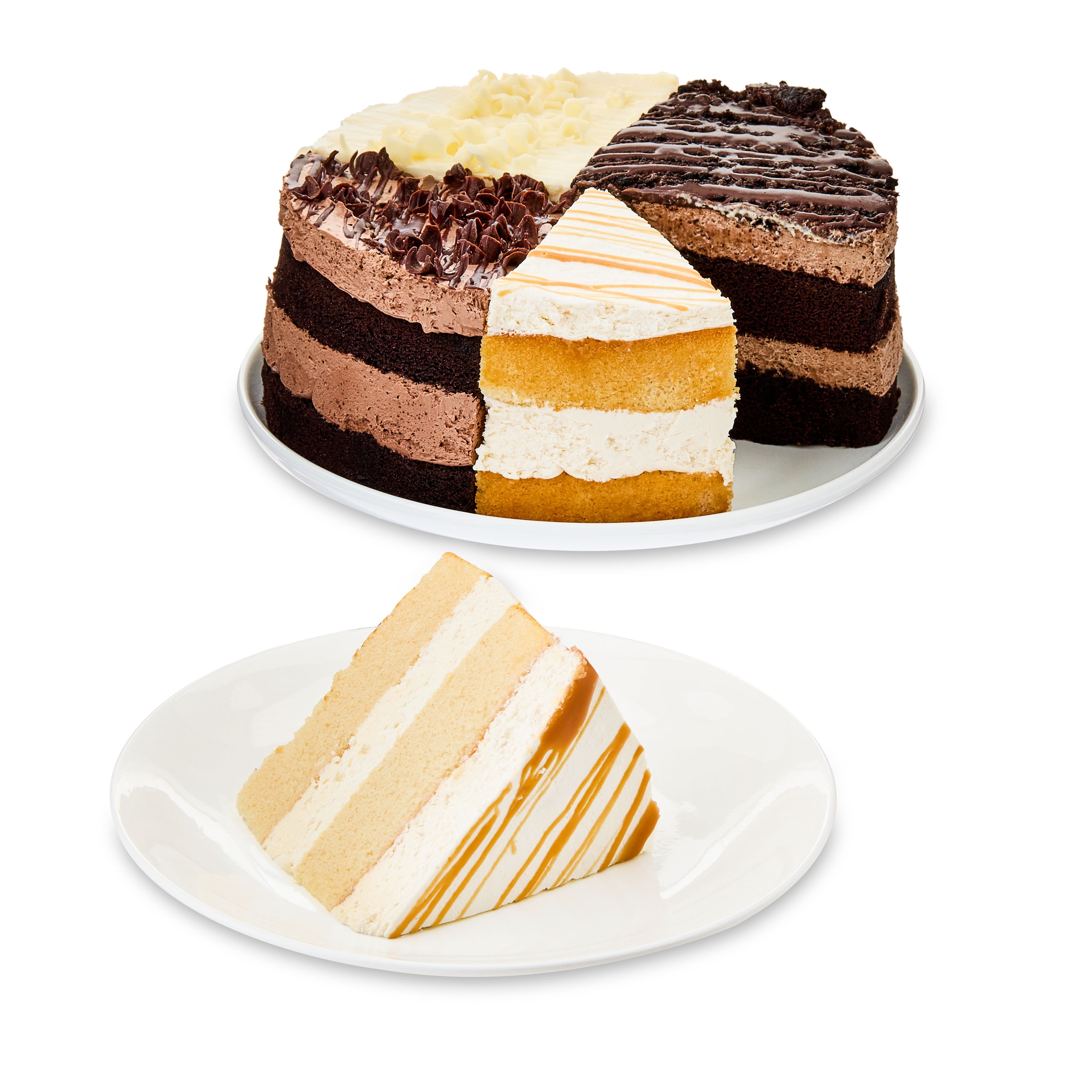 Marketside 8-Inch Variety Mousse Torte Cake, 39.25 oz (Refrigerated)