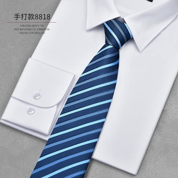 Yongchuantie 3.15-inch Men's High-quality Necktie Blue Gradient Diagonal Stripe Pattern Formal Business Banquet 8CM Wide Tie