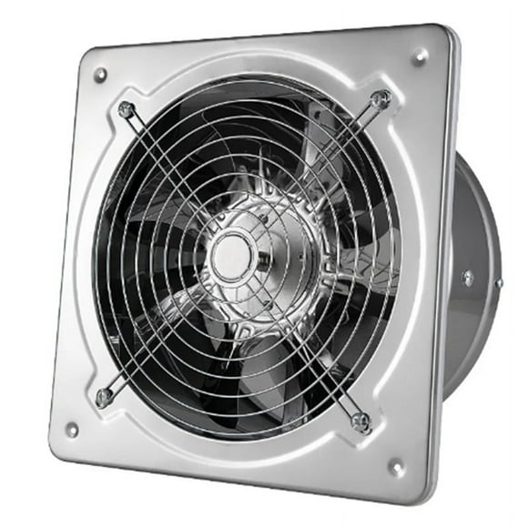 8Inch Booster Fan Extractor Exhaust Fan Ventilation Pipe Fan for Bathroom Toilet Kitchen Wall Window Stainless Steel Fan
