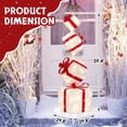 thumbnail image 5 of Tcbosik Christmas Lighted Gift Boxes, 3ft Pre-lit Stacked Present Boxes with 80 LED Lights, Light Up Xmas Gift Box Tower, Holiday Decor Ornament for Indoor Outdoor Porch Yard Lawn, Red & White, 5 of 9