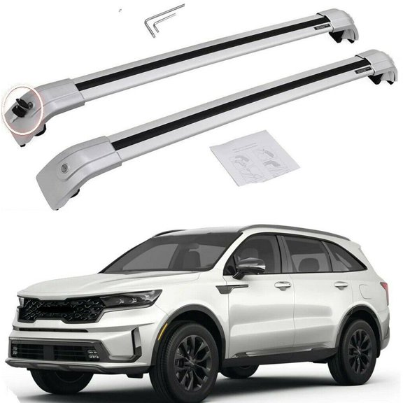 NIXFACE Cross Bar for Kia Sorento 16-20 Crossbar Roof Rail Rack Luggage Sliver