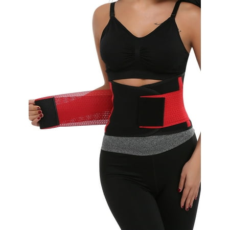 

FITVALEN Women Sauna Waist Trainer Belt Slimming Body Shaper Sports Girdles Workout Ab Belt Weight Loss