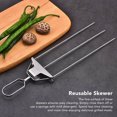 thumbnail image 3 of Metal Skewer, Skewer Set Portable Stainless Steel Easy Food Removal  For Party, 3 of 8