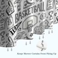 thumbnail image 6 of Basketball Doodle Pattern Shower Curtain 36"x72" ,Bathroom Decorative Shower Curtains Set with 12 Hooks,Modern Waterproof Washable Shower Curtain, 6 of 6