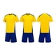 thumbnail image 1 of Conjuntos de blusas y camisas de manga corta con cuello en V. Conjunto de traje de fútbol de color sólido para niños para juegos deportivos universitarios, partidos de rendimiento, uniformes de entren, 1 of 5