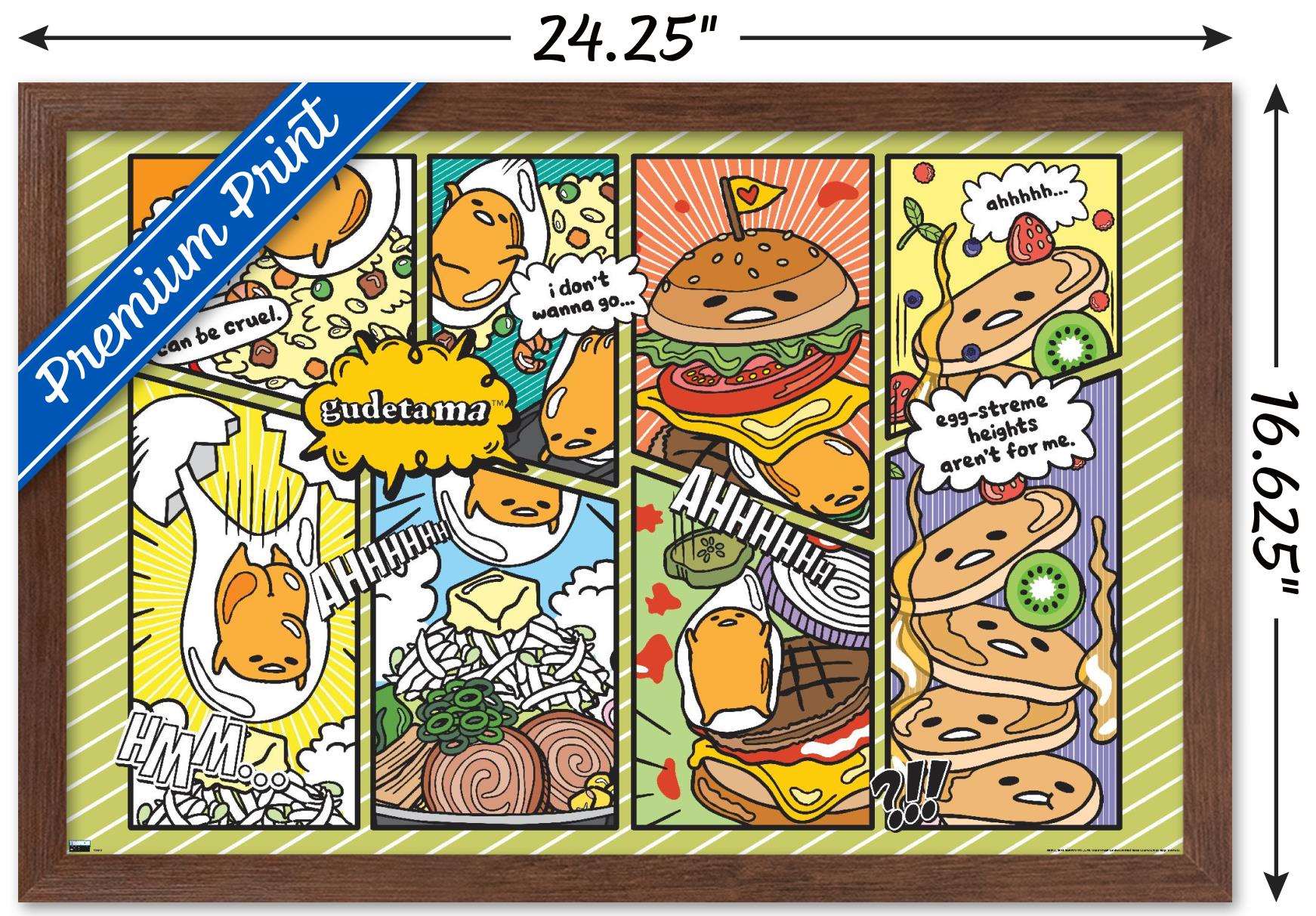 Gudetama - Food Wall Poster, 14.725" x 22.375", Framed
