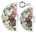thumbnail image 4 of Ryvnso Christmas Tree Skirt Daisy Wreath American Flag Eagle Xmas Tree Skirts Ornament Home Decorations 35.4", 4 of 6