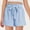 Light Blue, variant on Girls Cotton Linen Shorts with Pockets- Summer Casual Elastic waist Cute Kids Play Shorts Pink Size 6