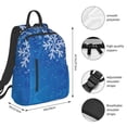 thumbnail image 2 of Balery Blue Christmas With Snowflakes Mochila Ligera para Hombres y Mujeres – Resistente y Impermeable, Ideal para la Escuela, el Trabajo, los Viajes y el Uso Diario, 2 of 7